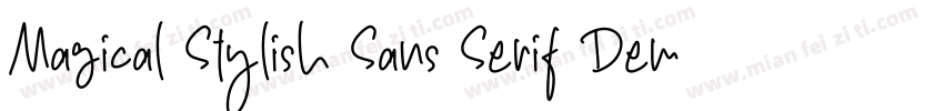 Magical Stylish Sans Serif Demo字体转换